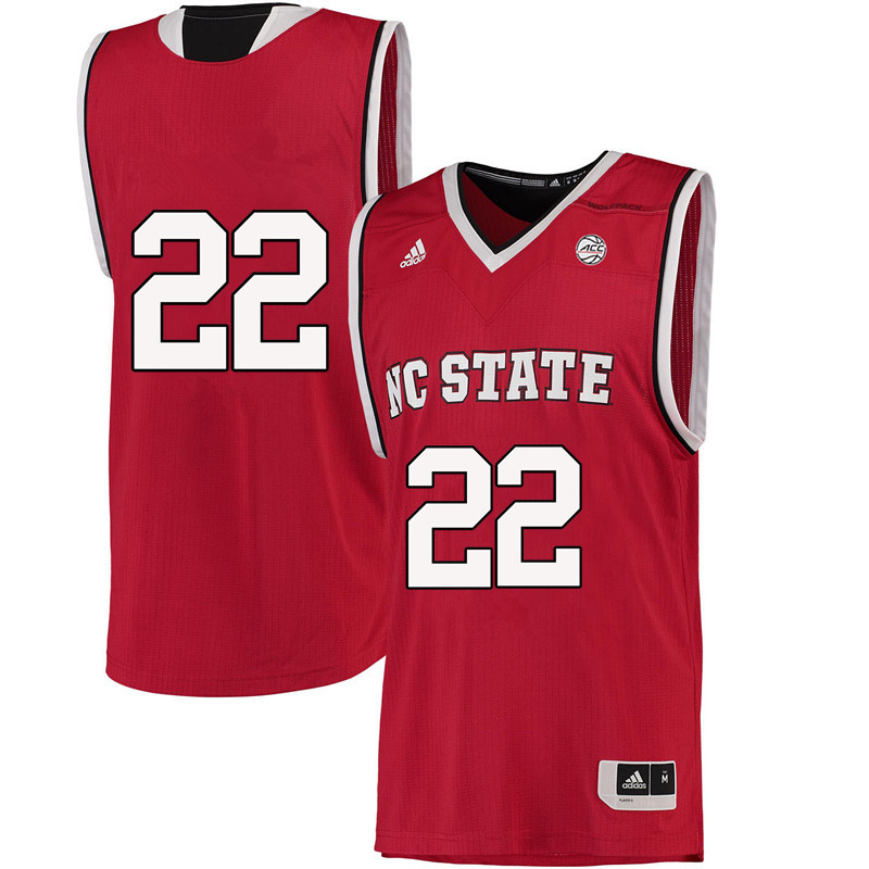 Men #22 Shaun Kirk NC State Wolfpack College Basketball Jerseys-Red